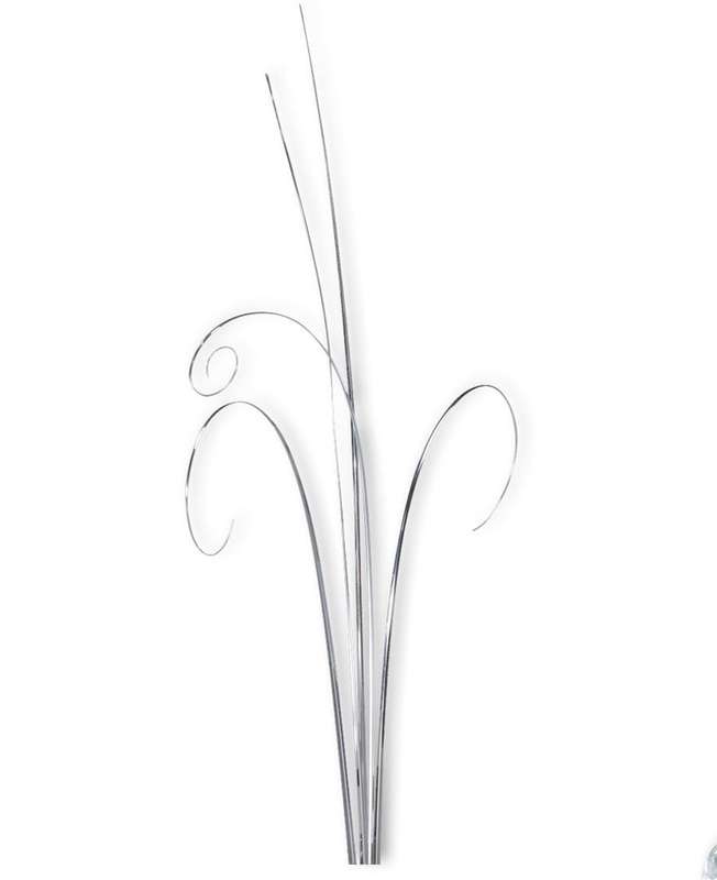 Culpitt 50 Strands Silver Bear Grass Leaf Onion Wedding Cupcakes Cake Topper