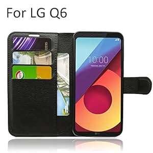 Newzerol PU Leather Flip Case for LG Q6/Q6/Q6a 5.5in Drop Against and Used as Phone Sta