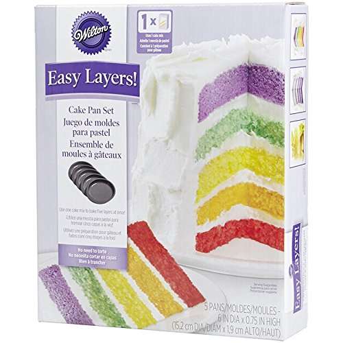 DAMAGED PACKAGING - Wilton Easy Layer 6 inch Baking Pan Set Non Stick Set of 5