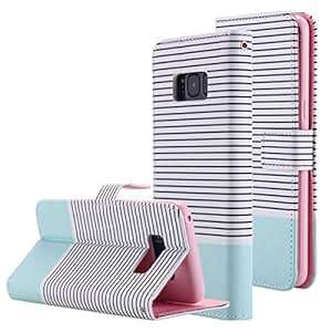 Galaxy S8 Case Snewill S8 Wallet Case PU Leather Flip Case Cover with Card Slots & Kickstand for S