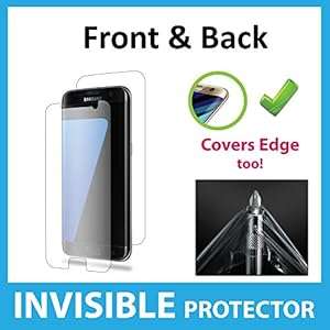 Samsung Galaxy S7 EDGE Curved Fit Full Body Coverage INVISIBLE Screen Protector Film (Front & Back