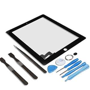 LL TRADER for iPad 2 2nd Black Touch Screen Digitizer Front Glass with Tools and Adhesive