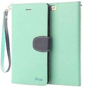 iPhone 8 Leather Case iPhone 7 Flip Case IPHOX Premium Folio Leather Wallet Case Wireless Charg