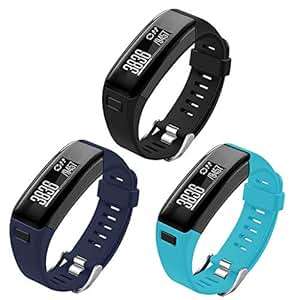 OenFoto Compatible Garmin Vivosmart HR Replacement Strap Soft Silicone B(3 Pack-Black/Blue/Teal)