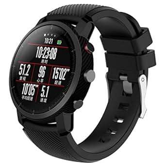 Masrin Soft Silicagel Sports Watch BStrap HUAMI Amazfit Stratos Smart Watch 2