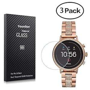 Youniker 3 Pack Fossil Q Venture Gen 4 Screen Protector Tempered Glass Fossil Womens Gen 4