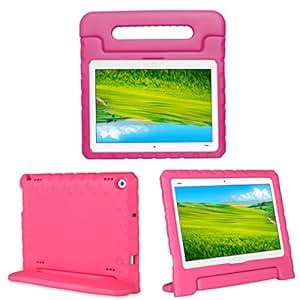 Kids Case Stand for Huawei MediaPad M3 Lite 10.1 Inch BAH-09, I - original Eva Foam Shockproof Protective Carry Handle Lightweight Tablet Holder Cover for Toddlers Children (Magenta)