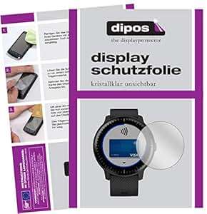 dipos I 6x Screen Protector Garmin Vivoactive 3 Music Protection Films clear