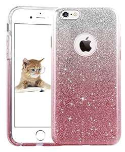 iPhone 6 6S Case uiano Sparkling Premium 3 in 1 Layers Protection Hybrid Glitter Bling Bling TP