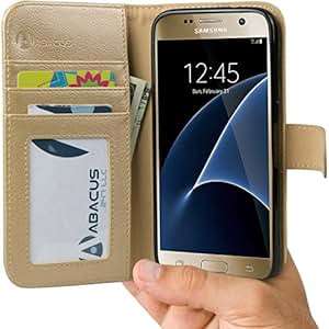 Galaxy S7 Case, Abacus24-7 Samsung Galaxy S7 Wallet Case Folio, Leather Flip Cover and Stand for G