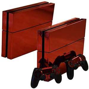 Mcbazel Pattern Series Decals Vinyl Skin Sticker for PS4 Chrome Red (Chrome Red)
