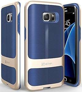 Galaxy S7 Edge Case, Vena [vAllure] Wave Texture [Bumper Frame][CornerGuard ShockProof | Strong Gri