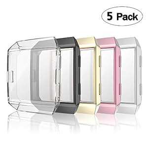 KTcos Fitbit Ionic Case TPU Screen Protector All-around Protective Case High Defination Clear Ul