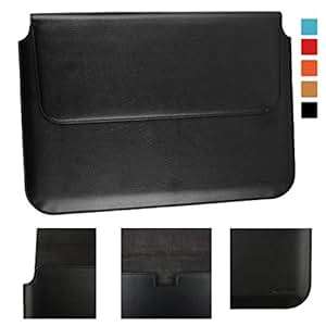 Emartbuy Lenovo Yoga 900s 12.5in 2 in 1 Laptop Black Premium PU Leather Magnetic Folio Wallet C