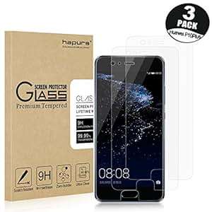 3-Pack Huawei P10 Plus Glass Screen Protector Hapurs Huawei P10 Plus Tempered Glass Screen Protector