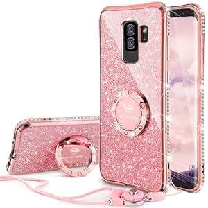 OCYCLONE Samsung S9 Plus Case Glitter Cute Galaxy S9 Case KickstBling Diamond Rhinestone Bumper