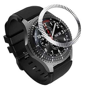 MoKo Bezel Ring Compatible Samsung Gear S3/Galaxy Watch 46mm Smart Watch Bezel (1 PCS)(Silver)