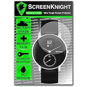 ScreenKnight Withings Steel HR Screen Protector 36mm Military Shield 1 Pack