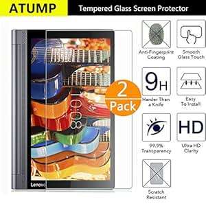 Lenovo Yoga Tab 3 Pro Screen Protector Glass Guard Atump 2 Pack Premium Temp (Lenovo Yoga Tab 3 Pro)