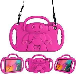 Surom Kids Case Samsung Galaxy Tab A 10.1 2019 Light Weight Shock Proof Friendly Ha (Rose Pink)