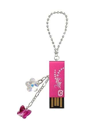 ViewQuest Intelligent Jewellery VQ-IJC-006 8GB USB Flash Drive - Hot Pink Charm