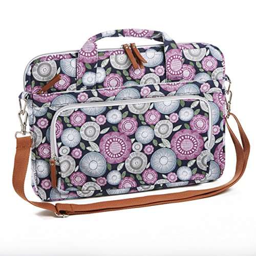 Fit & Fresh Messenger-Style Protective Laptop Case with Shoulder Strap; Handles