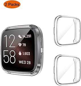 UCMDA Screen Protector Fitbit Versa 2 Full Protective Soft TPU 2 Pack Screen Protector (Clear)