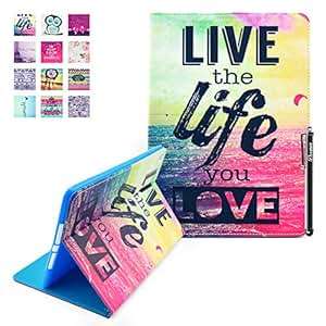 iPad Air 2 Case iPad Air 2 Cover DEENOR Love Life (Apple iPad Air 2 iPad 6 Generation)(01 Love Life)