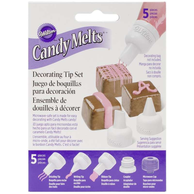 Wilton Candy Melts Icing Decoration Decorating Writing Sugarcraft Nozzle Tip Set