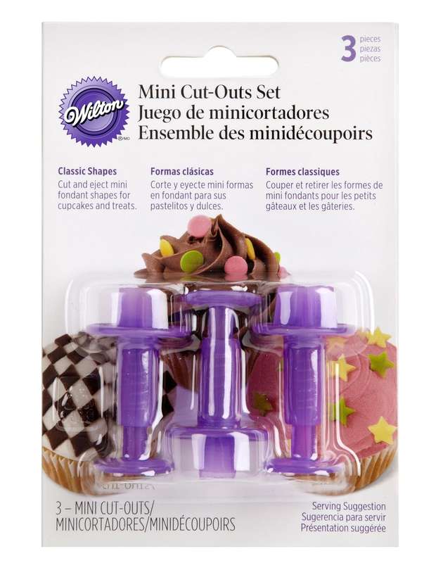 Wilton Mini Cut Outs Classic Shape Set Fondant Cupcake Decoration Accents Cutter