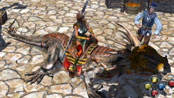 A Dryad and her mount in 'Sacred 2: Fallen Angel'