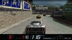 Race in progress in Gran Turismo for PSP