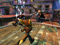 Ratchet wielding an axe-like weapon in PlayStation Move Heroes