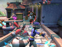 Sly Cooper battling enemies in PlayStation Move Heroes