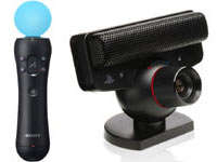 PlayStation Move motion controller and PlayStation Eye used in PlayStation Move Heroes