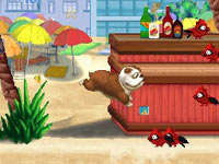 Luiz the Bulldog during a mini-game from Rio: The Video Game for DS