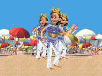 Dance screen from Rio: The Video Game for DS
