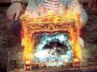 Story related interactive action in Wonderbook: Book of Spells