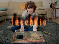 Learning classic Harry Potter incantations in Wonderbook: Book of Spells