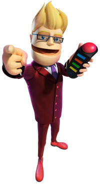 Game show host Buzz, from Buzz! Quiz World