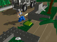NPC building a level in LEGO Indiana Jones 2: The Adventure Continues