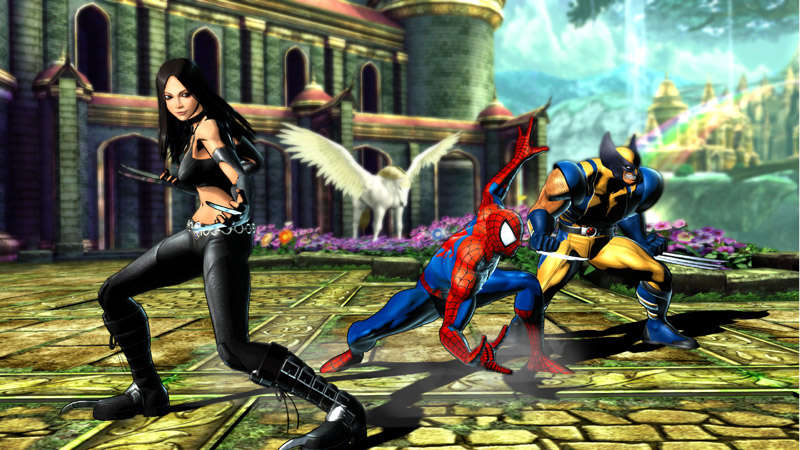 X-23, Spider-Man and Wolverine ready for action as a team in Marvel vs. Capcom 3: Fate of Two Worlds