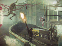 Capelli defending a boat from a Chimeran attack in Resistance 3