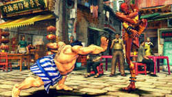 E. Honda and Dhalsim battling in 'Street Fighter IV'
