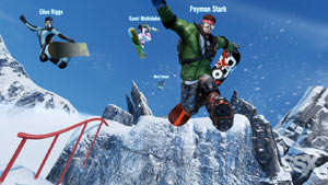 Some of the playable snowboarders from SSX