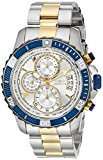 Invicta Men's Pro Diver Quartz Watch with Stainless-Steel Strap, Two Tone, 22 (Model: 23994
