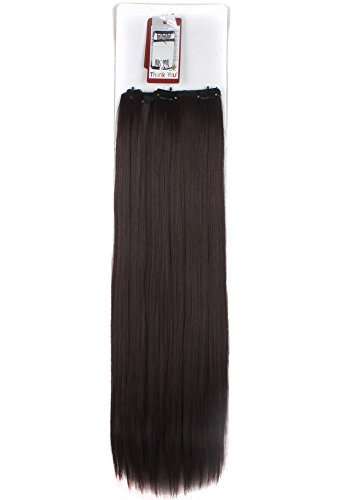 7Pcs 16 Clips 23-24 inch Thick Curly Straight Full Head Clip in on Double Weft Hair Extensions