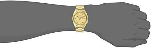 Seiko Men's SNXL72 Seiko 5 Automatic Gold-Tone Stainless Steel Bracelet Watch with Patterned Dial