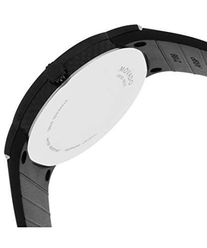 Movado Men's 42mm Black Rubber Band Steel Case S. Sapphire Swiss Quartz Analog Watch 060..