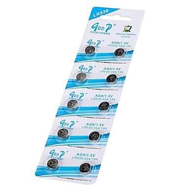 LR 936 BATTERIES 10 PIECE